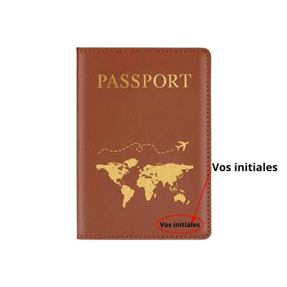 porte passeport personnalisé cuir