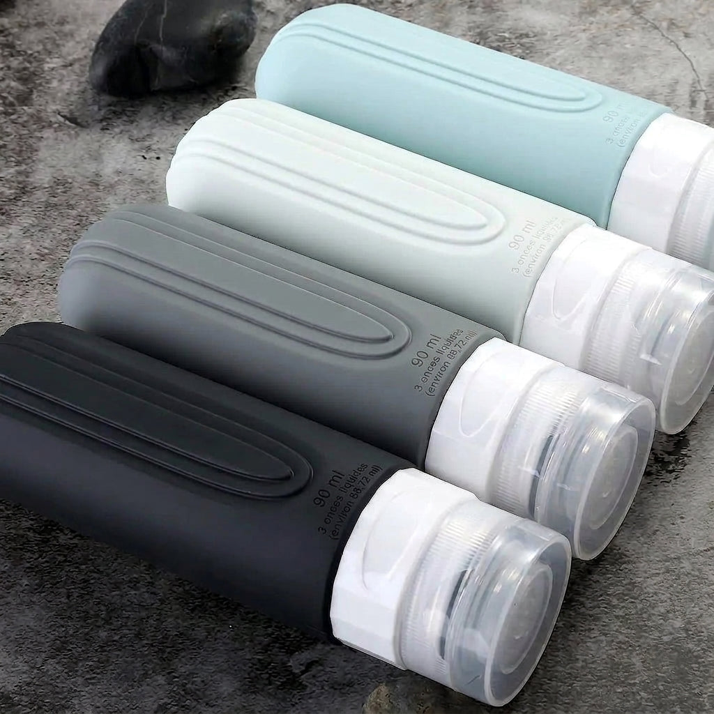 Zéphyr - Flacons de Voyage Rechargeables en Silicone