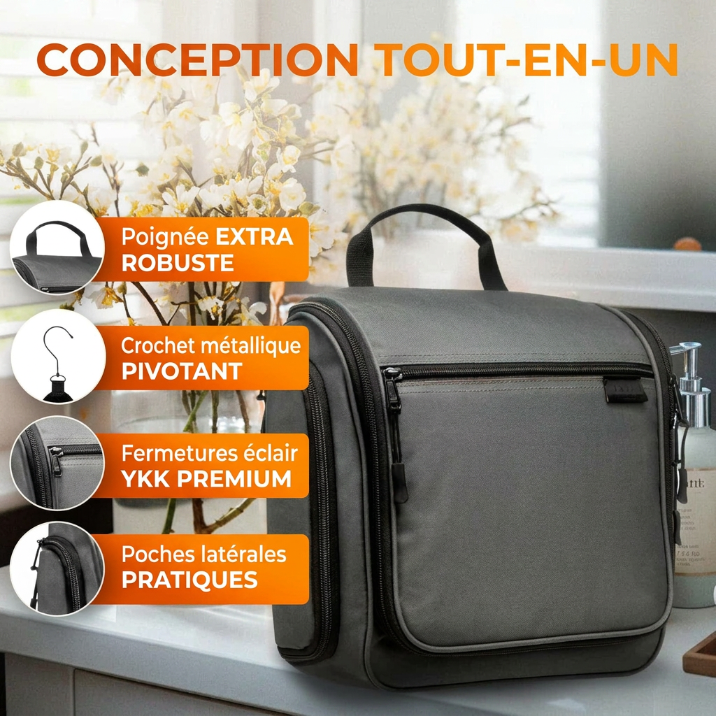 SELENE - Trousse de Toilette Suspendue Grande Capacité