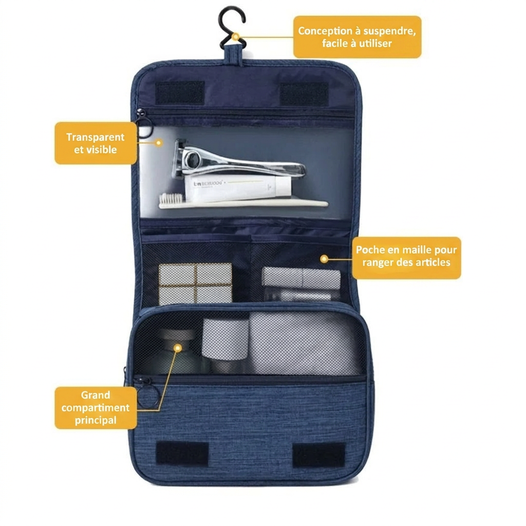 URANIA - Trousse de Toilette Suspendue Grande Capacité