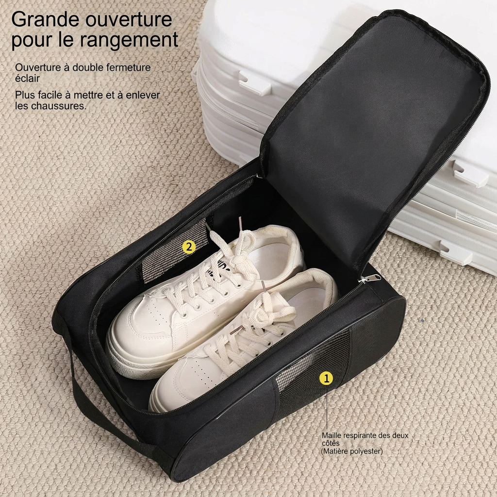 Zéphyr - Sac de Transport Respirant pour Chaussures de Voyage