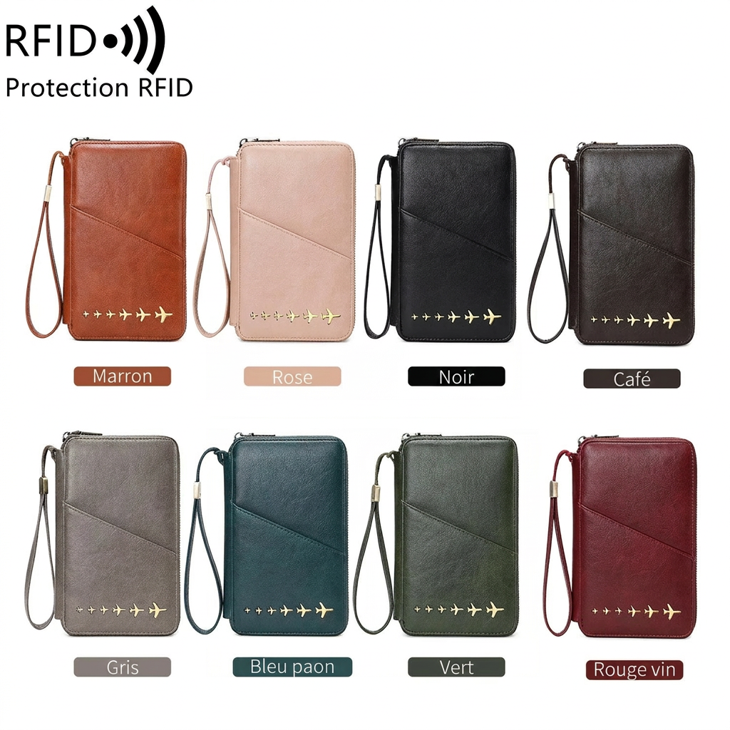 Zéphyr - Portefeuille Familial Anti-RFID Le Sac du Voyageur
