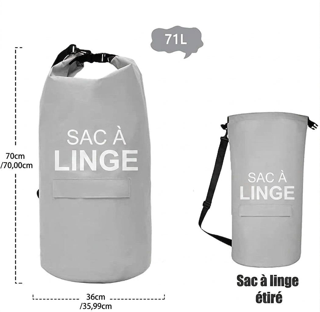 Zéphyr - Sac à Linge de Voyage Imperméable 71L