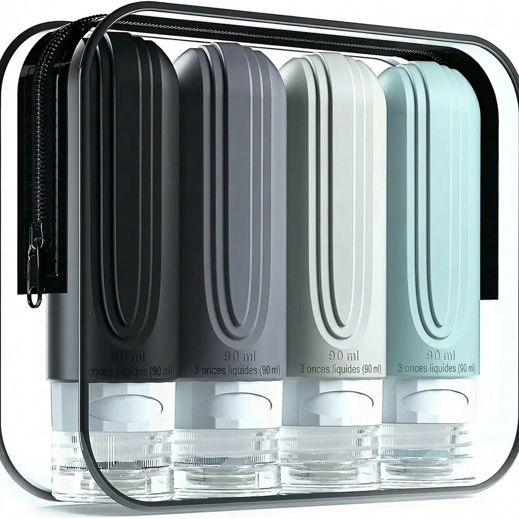 Zéphyr - Flacons de Voyage Rechargeables en Silicone