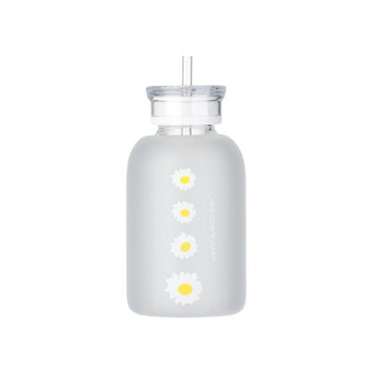 bouteille en verre paille