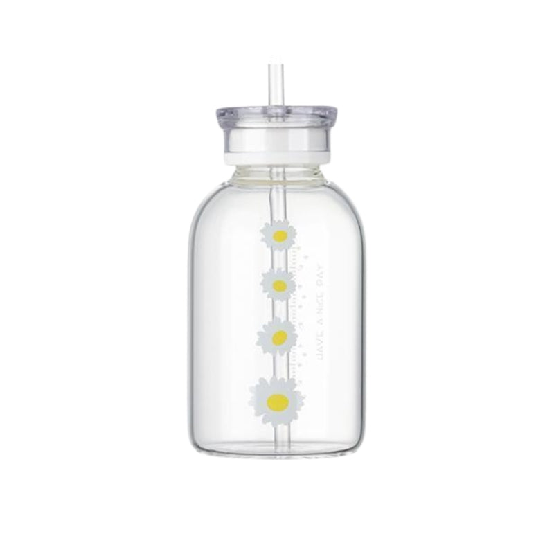 bouteille avec paille