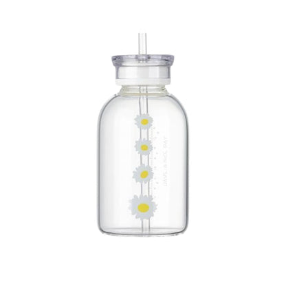 bouteille avec paille