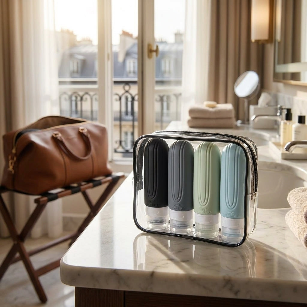Zéphyr - Flacons de Voyage Rechargeables en Silicone
