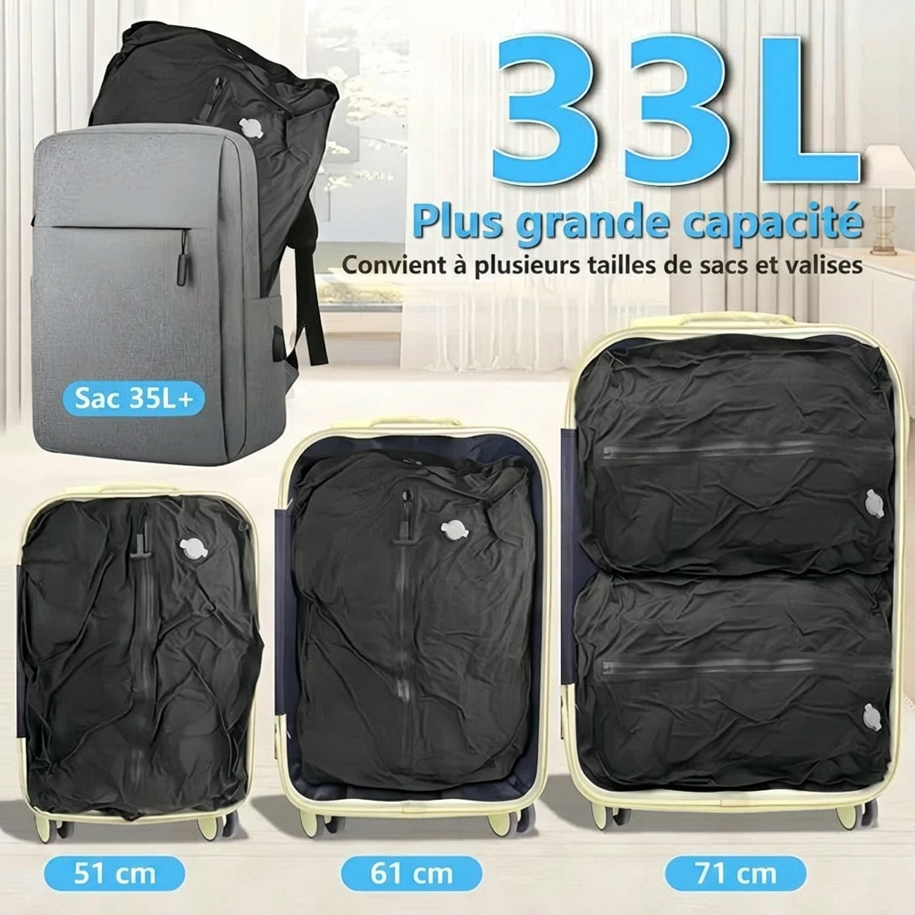 Zéphyr - Sac de Compression Étanche pour Voyageurs