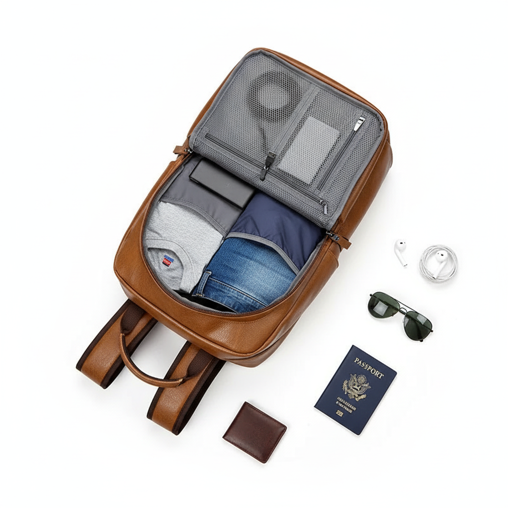 Sac À Dos Homme Cuir - organisation