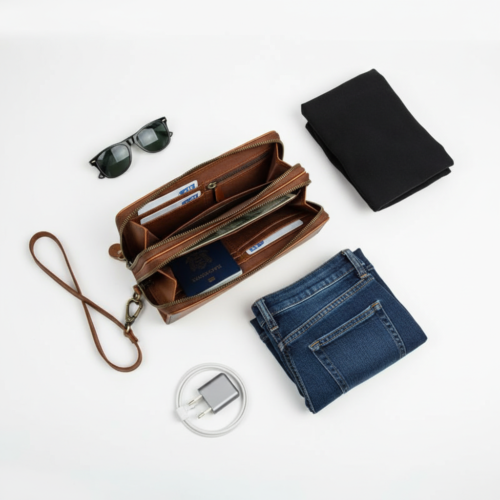 Portefeuille De Voyage Homme Cuir - vue 14