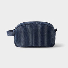 CLIO - Trousse de Toilette Rayée Classique en Toile Élégante