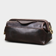 Zéphyr - Pochette de Rangement Câbles en Cuir Véritable