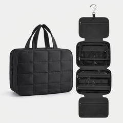 AITHRA - Trousse de Toilette Pliable Élégante à Carreaux