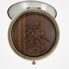 Miroir De Poche Décoratif Bois