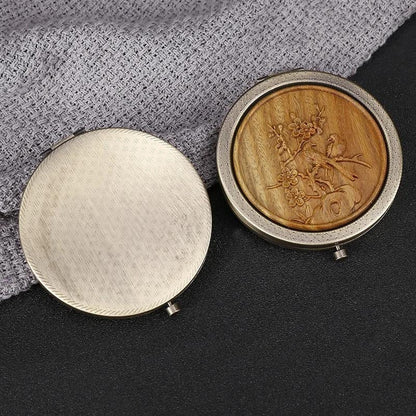 Miroir De Poche Décoratif Bois