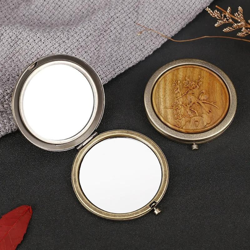Miroir De Poche Décoratif Bois