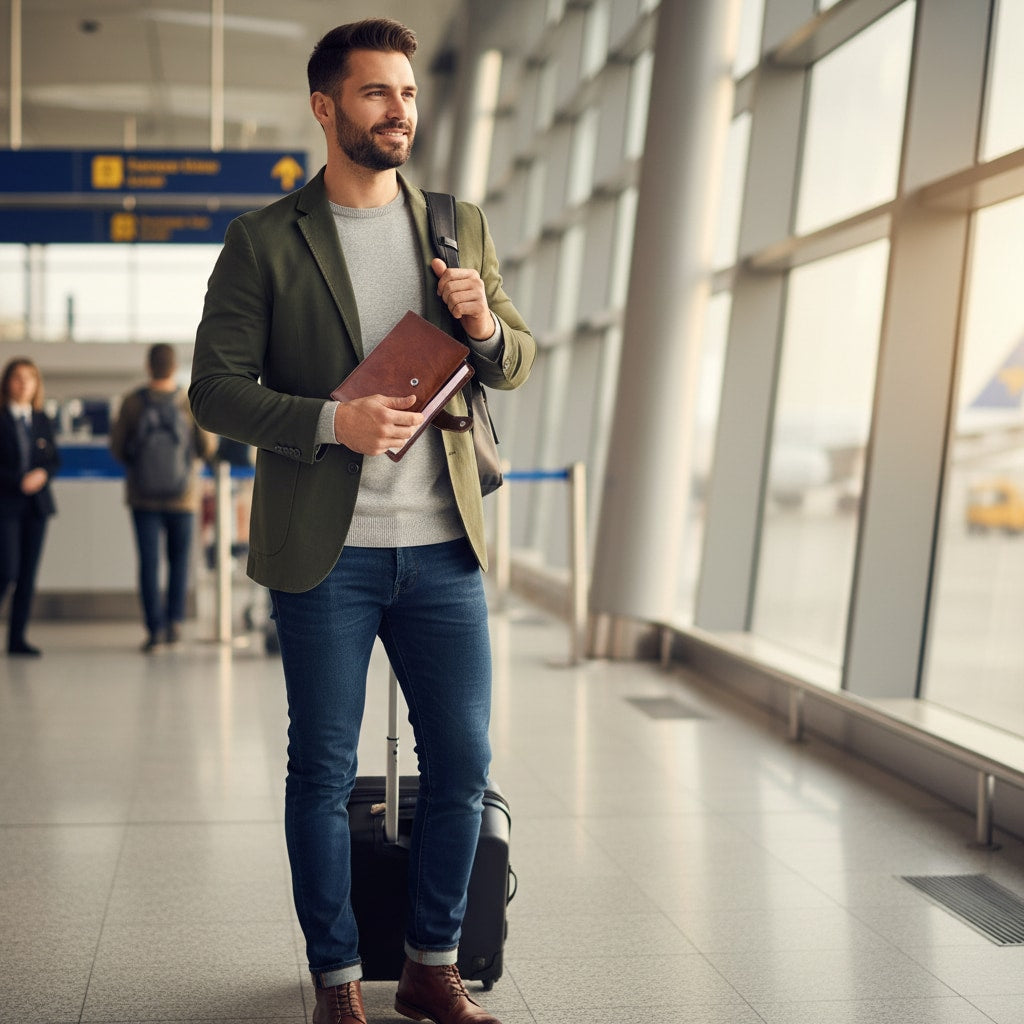 Porte Document De Voyage en Simili pour Homme - vue 2