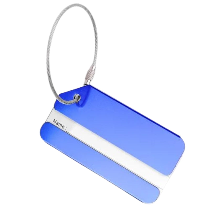 porte étiquette métallique pour valise