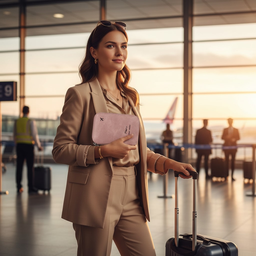 Ocre - Portefeuille RFID Femme - en voyage