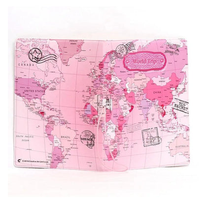 Protège Passeport Carte Du Monde