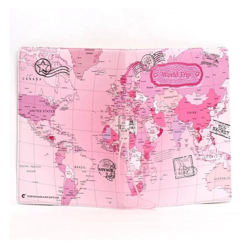 Une - Protège Passeport Carte Du Monde - vue 6