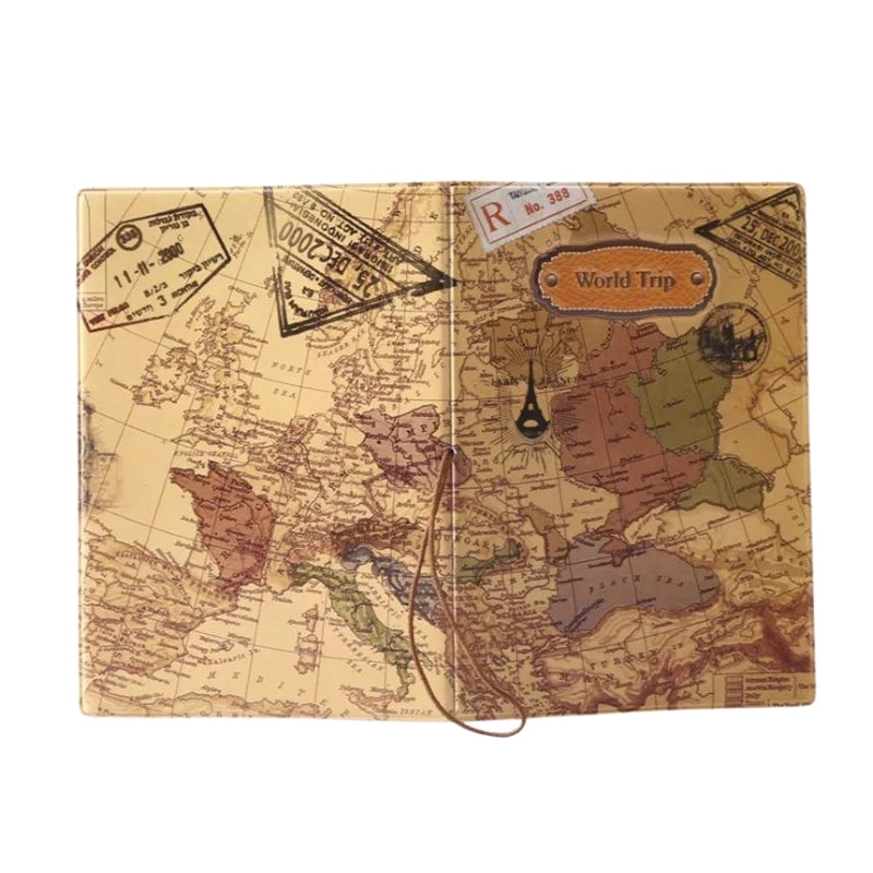 Protège Passeport Carte Du Monde
