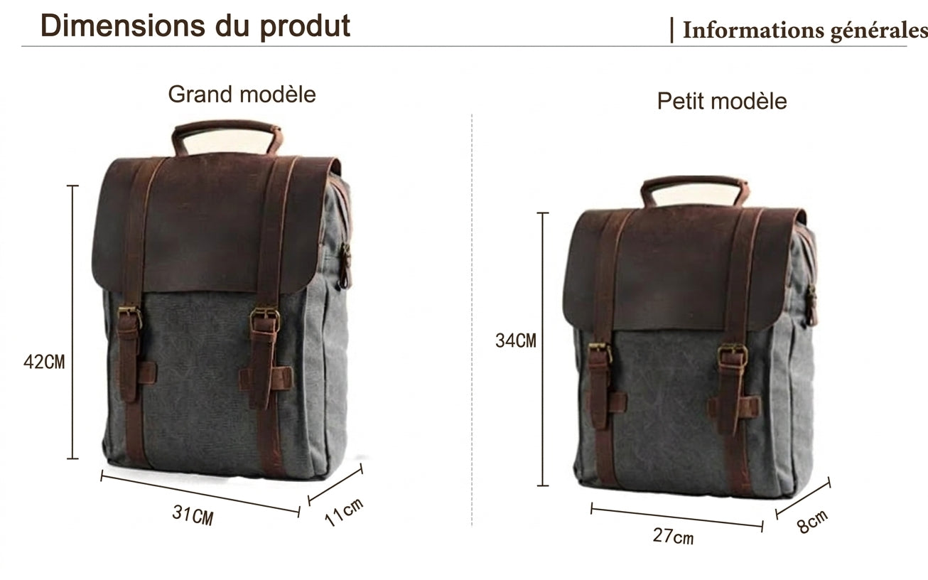 Heritage - Sac À Dos Homme Vintage - vue 14