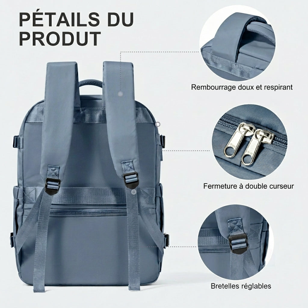 Escale - sac à dos voyage cabine 45x36x20 Easyjet - vue 13