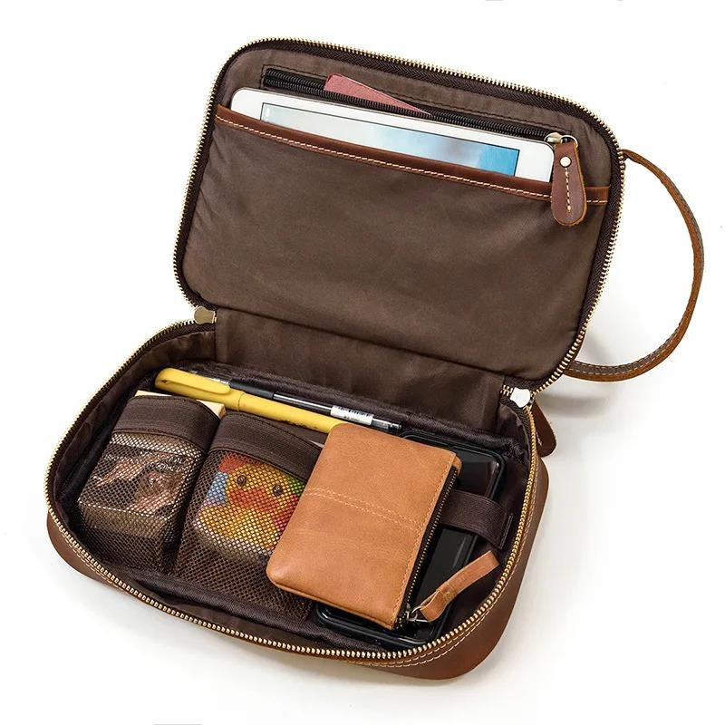 Ritual - Trousse De Toilette Homme En Cuir Vintage - vue 5