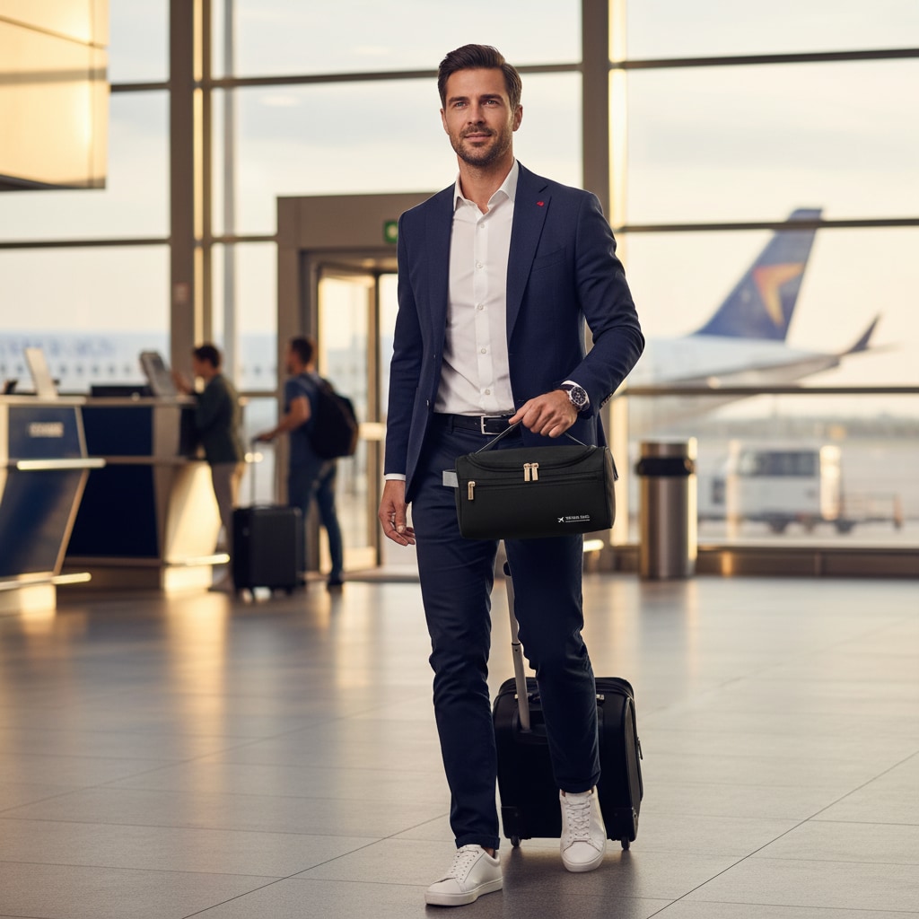 Gel - Trousse De Toilette Voyage Avion Pour Homme - en voyage