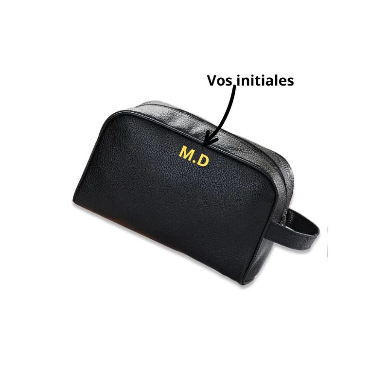 trousse toilette cuir personnalisable