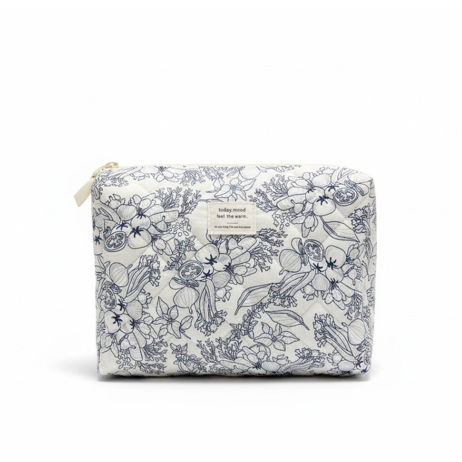 HORTELLE – Trousse de toilette matelassée botanique : vue complémentaire