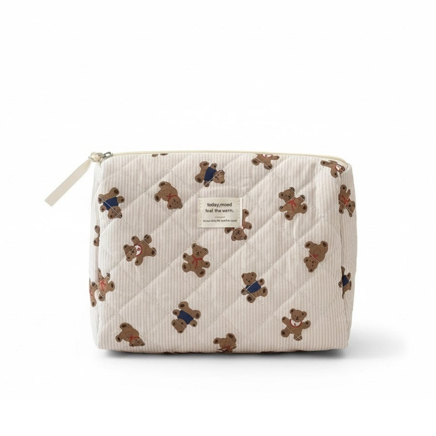 URSINA – Trousse de toilette matelassée oursons : vue complémentaire