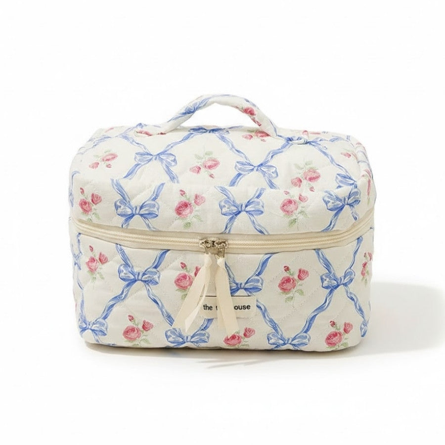 ROMELIA – Vanity souple matelassé fleurs et nœuds : vue complémentaire