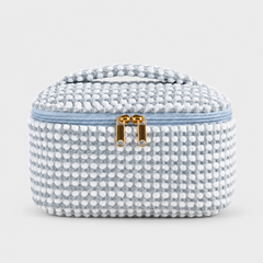 NÉVÉA – Vanity velours texturé bleu ciel